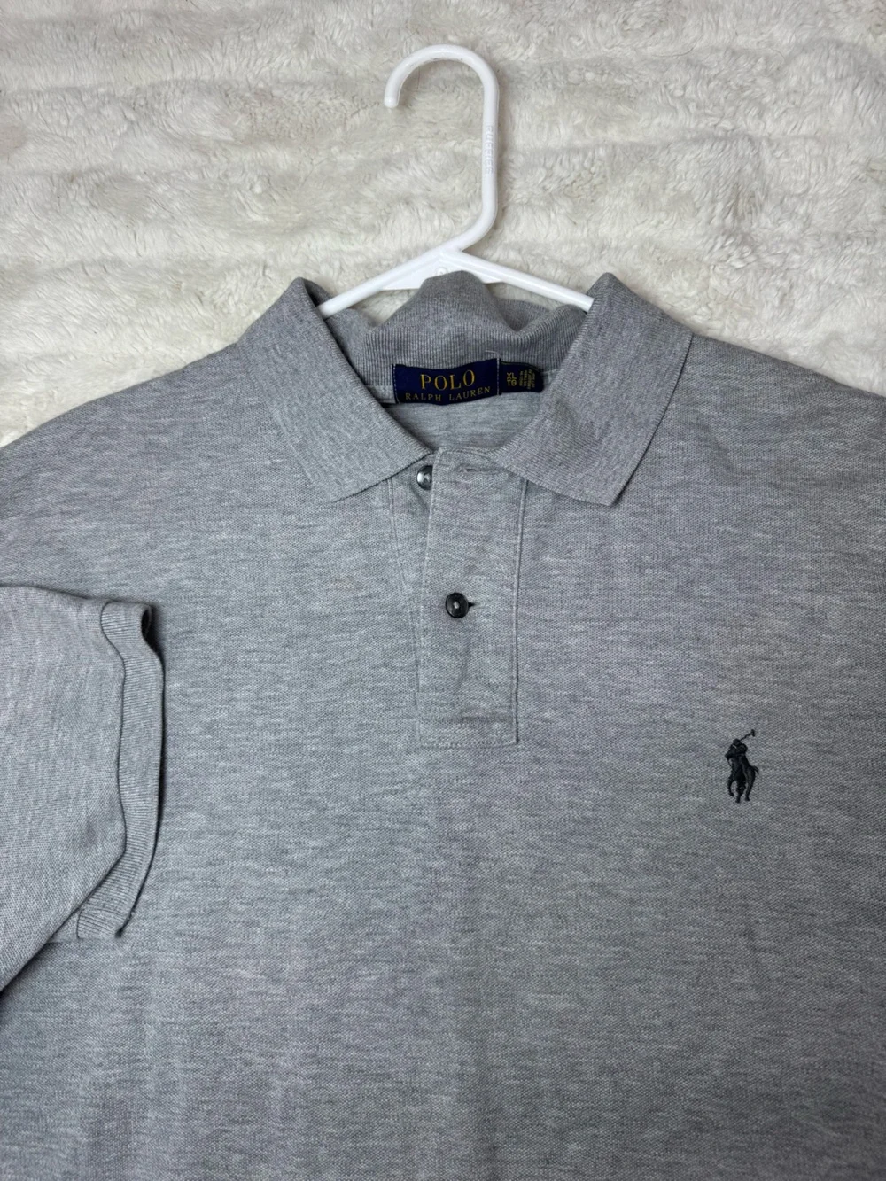 Ralph Lauren Gray Polo Shirt with Navy Pony